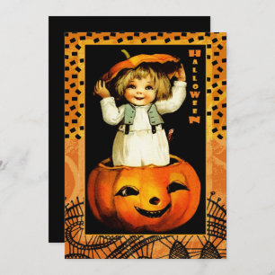 Invitación Funny fiesta de Halloween para niños de época