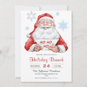 Invitación Funny Fiesta de Navidades de Santa Claus Holiday B
