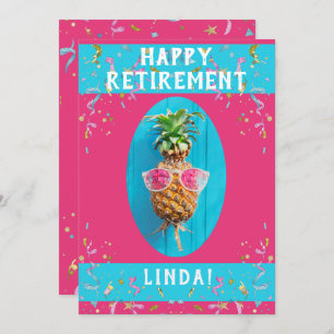 Invitación Funny Fiesta de retiro feliz, rosa
