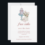 Invitación Funny Free Cake Boda Minimalista RSVP<br><div class="desc">Con una hermosa flor ilustrada a mano,  el tarro de Mason y el diseño de tortas de cumpleaños estas minimalistas invitaciones son una manera graciosa de salvar la fecha para las celebraciones de sus bodas.</div>