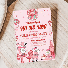 Invitación Funny Friendsmas Santa Ho Ho Hos Navidades Fiesta