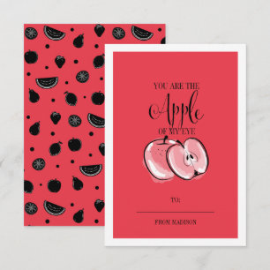 Invitación Funny Fruit Pun Apple Classroom Card