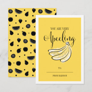 Invitación Funny Fruit Pun Banana Classroom Card