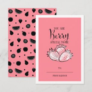 Invitación Funny Fruit Pun Berry Classroom Card