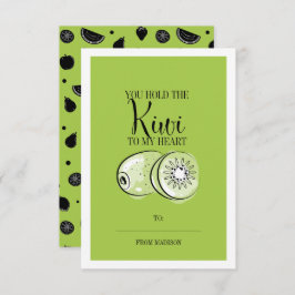 Invitación Funny Fruit Pun Kiwi Classroom Card