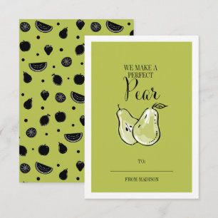 Invitación Funny Fruit Pun Pear Classroom Card