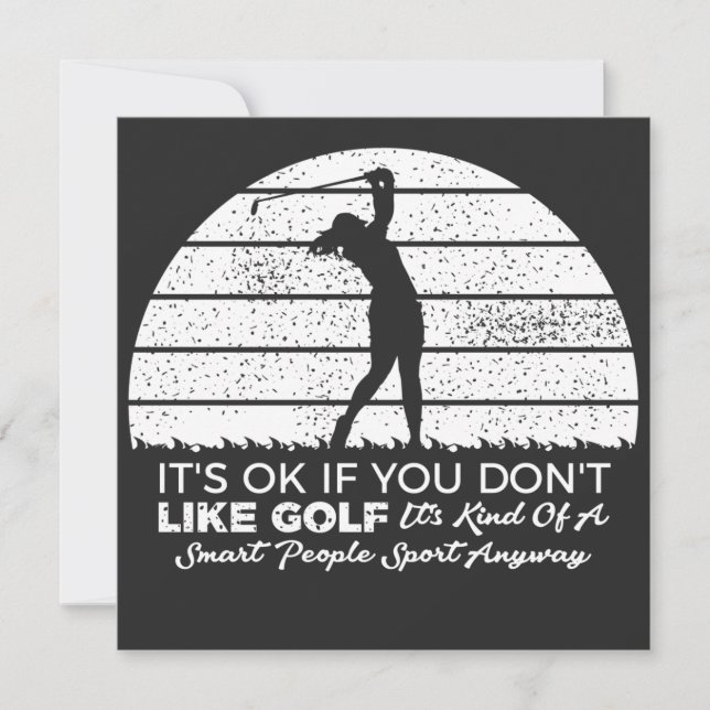 Invitación funny golf sayings golfing quote (Anverso)