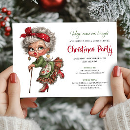 Invitación Funny Granny Comic Christmas Holiday Invite