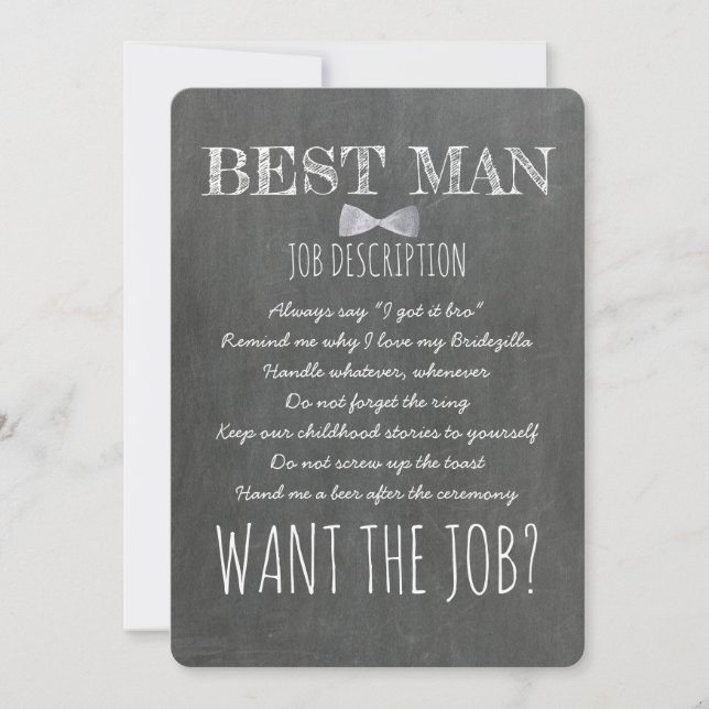 Invitación Funny Groomsman o la mejor propuesta de hombre (Anverso)
