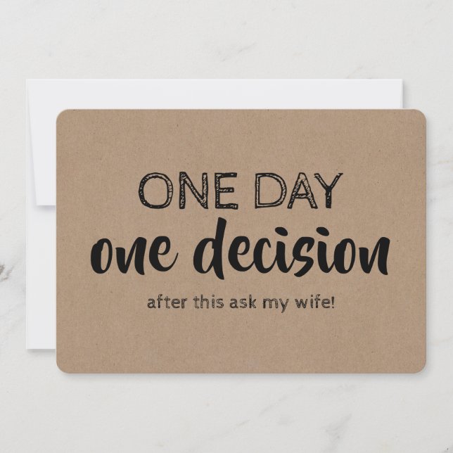 Invitación Funny Groomsman o la mejor propuesta de hombre (Anverso)