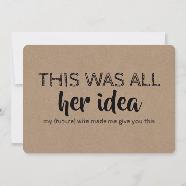 Invitación Funny Groomsman o la mejor propuesta de hombre (Anverso)