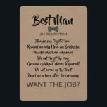 Invitación Funny Groomsman o la mejor propuesta de trabajo pa<br><div class="desc">"MEJOR DESCRIPCIÓN DE TRABAJO DE HOMBRE" Tarjetas de propuesta modernas y divertidas para hombre o padrino.</div>