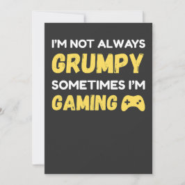 Invitación Funny Grumpy Gamer Quote Design
