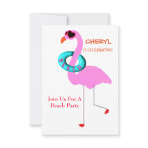 Funny Guay En Tonos Fiesta De Playa Flamingo Rosa