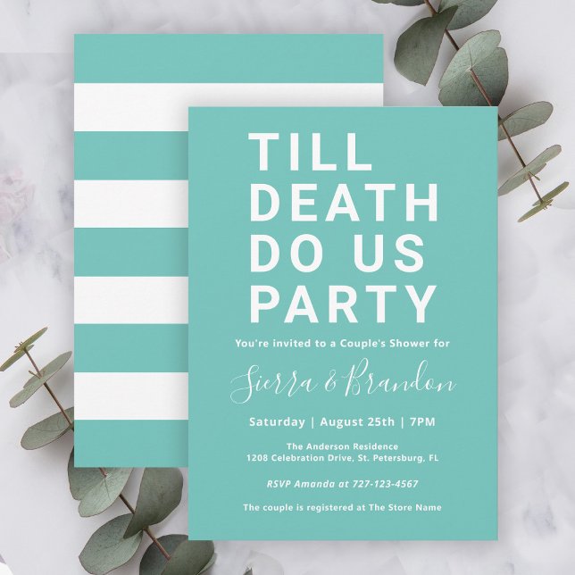 Invitación Funny hasta la muerte ¿la ducha de la pareja de Fi (Subido por el creador)