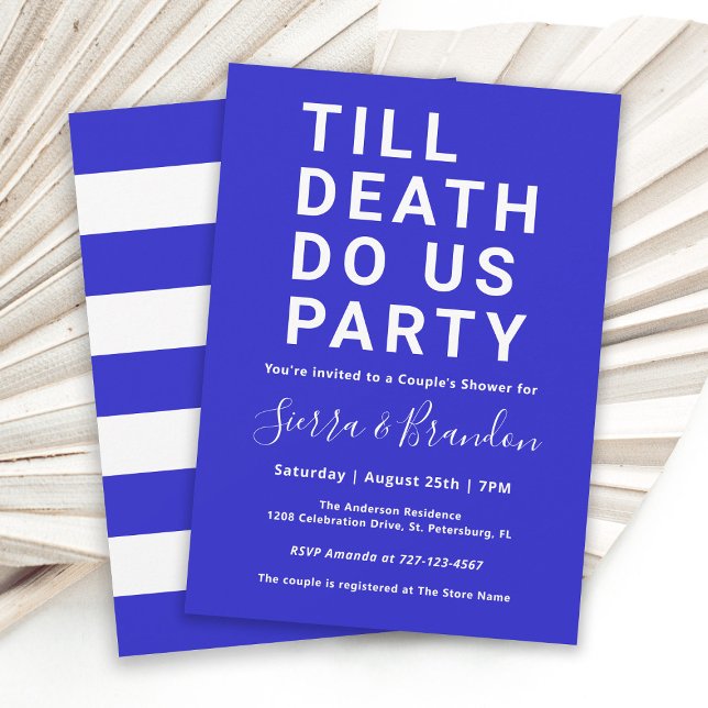 Invitación Funny hasta la muerte ¿la ducha de la pareja de Fi (Subido por el creador)