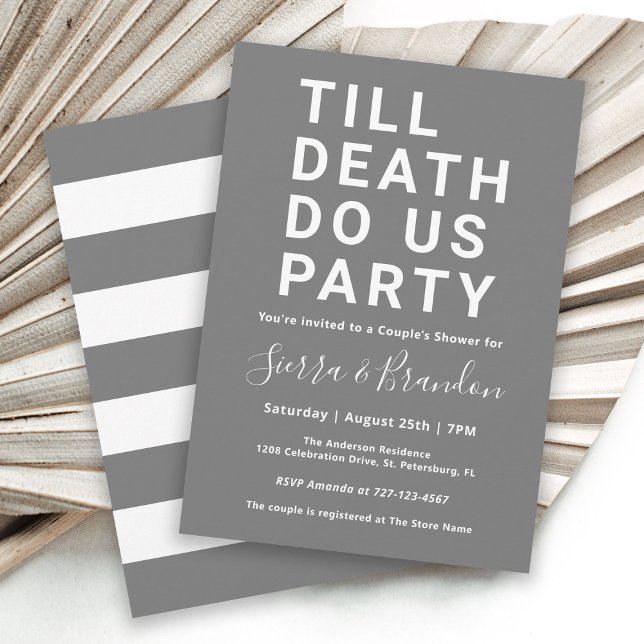 Invitación Funny hasta la muerte ¿la ducha de la pareja de Fi (Subido por el creador)