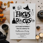 Invitación Funny Hocus Pocus Witch Halloween Fiesta de disfra<br><div class="desc">Fantasma Con Fiesta De Disfraces De Halloween De Brujas</div>