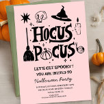 Invitación Funny Hocus Pocus Witch Halloween Fiesta de disfra<br><div class="desc">Fantasma Con Fiesta De Disfraces De Halloween De Brujas</div>