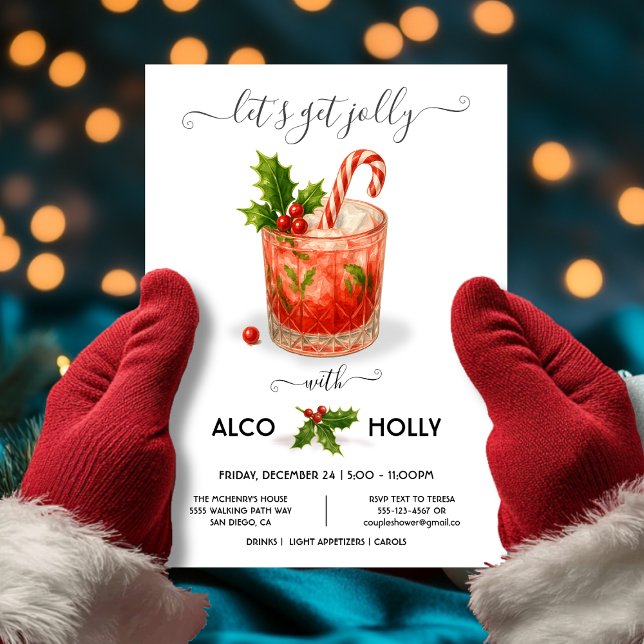 Invitación Funny Holiday Christmas Cocktail Party Invitation (Subido por el creador)