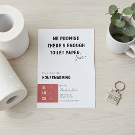 Invitación Funny Housewarming Invitation • Toilet Paper Quote