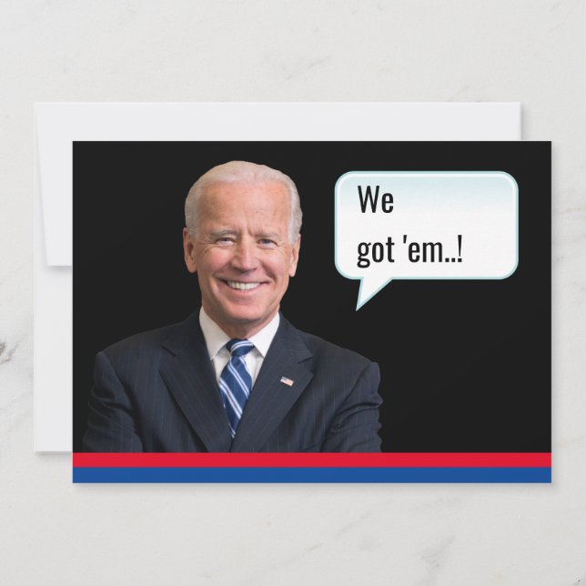Invitación Funny Joe Biden Mens Información de Sospechosos de (Reverso)