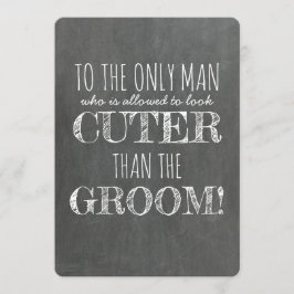 Invitación Funny Junior Groomsman Propuesta Card