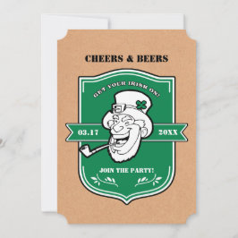 Invitación Funny Leprechaun St. Patrick's Day Fiesta