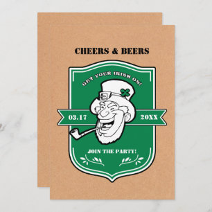 Invitación Funny Leprechaun St. Patrick's Day Fiesta