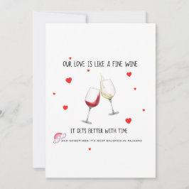Invitación Funny Love Fine Wine Card