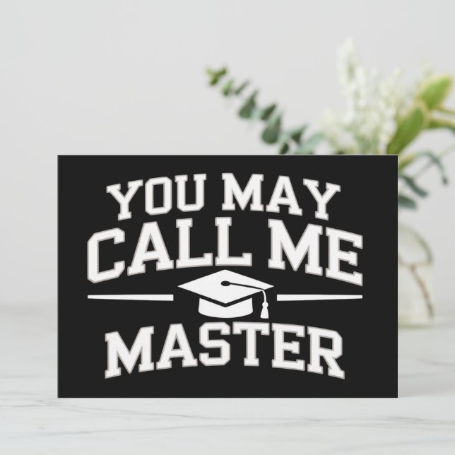 Invitación Funny Masters Degree MBA Education Graduation (Anverso de pie)