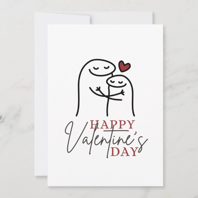Invitación Funny Meme Couple El día de San Valentín Card Quir (Anverso)