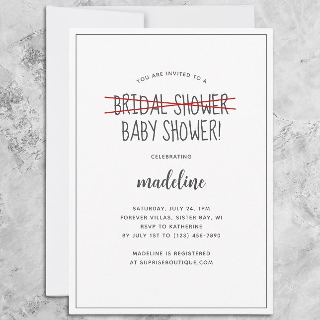 Invitación Funny Modern Baby Shower (Subido por el creador)