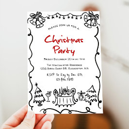Invitación Funny Moderno Fiesta de Navidades simples