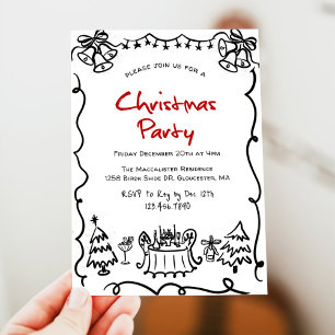 Invitación Funny Moderno Fiesta de Navidades simples