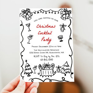Invitación Funny Moderno Navidades simples Fiesta de cócteles