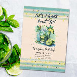 Invitación Funny Mojito acerca de 30 Cócteles Hora 30 cumplea<br><div class="desc">Una divertida plantilla de invitaciones para fiestas de cumpleaños número 30 para mujeres con una pintura acuarela de un vaso de mojito. Una invitación humorística de cumpleaños número 30 para una mujer en su trigésimo cumpleaños celebrando con un cumpleaños de cócteles hora,  un fiesta de cócteles... </div>