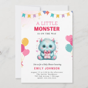 Invitación Funny Monster Baby Shower