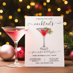 Invitación Funny Navidades de vacaciones Fiesta de cócteles<br><div class="desc">Ingeniosa y humorística "Está empezando a parecerse mucho a los cócteles" invitación a un cóctel Mistletoe & Martinis. Presenta un Martini rojo con mistletoe. Toda la redacción puede cambiarse para adaptarla a sus necesidades. Diseño sencillo y limpio.</div>