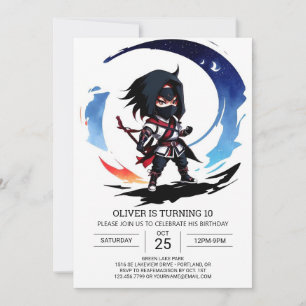 Invitación Funny Ninja Agente Secreto Cumpleaños