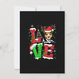Invitación Funny Rat Terrier Dog Tree Christmas Lights Xmas P