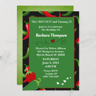 Invitación Funny Red Hot-Your Age - Cumpleaños