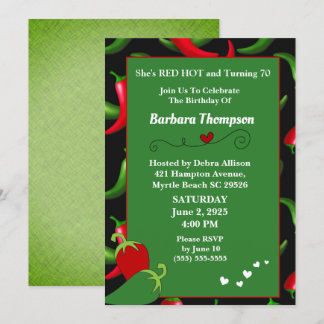 Invitación Funny Red Hot-Your Age - Cumpleaños
