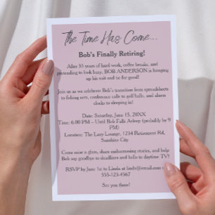 Invitación Funny Retirement Fiesta