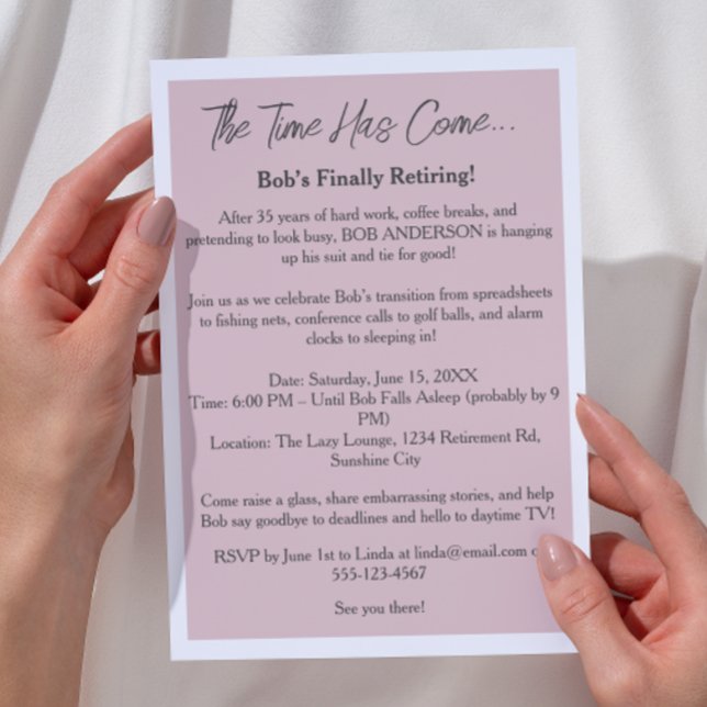 Invitación Funny Retirement Fiesta (Subido por el creador)