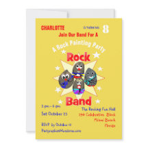 Funny Rock Band Rock Painting Fiesta