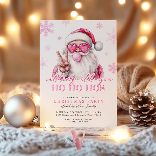 Invitación Funny Santa Claus Christmas Friendmas Party (Subido por el creador)