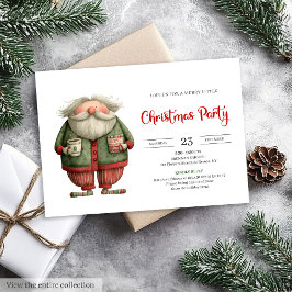 Invitación Funny Santa Claus Editable Office Celebration