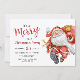 Invitación Funny Santa Claus Feliz Fiesta navideño