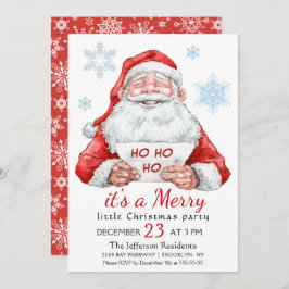Invitación Funny Santa Claus Feliz Fiesta navideño